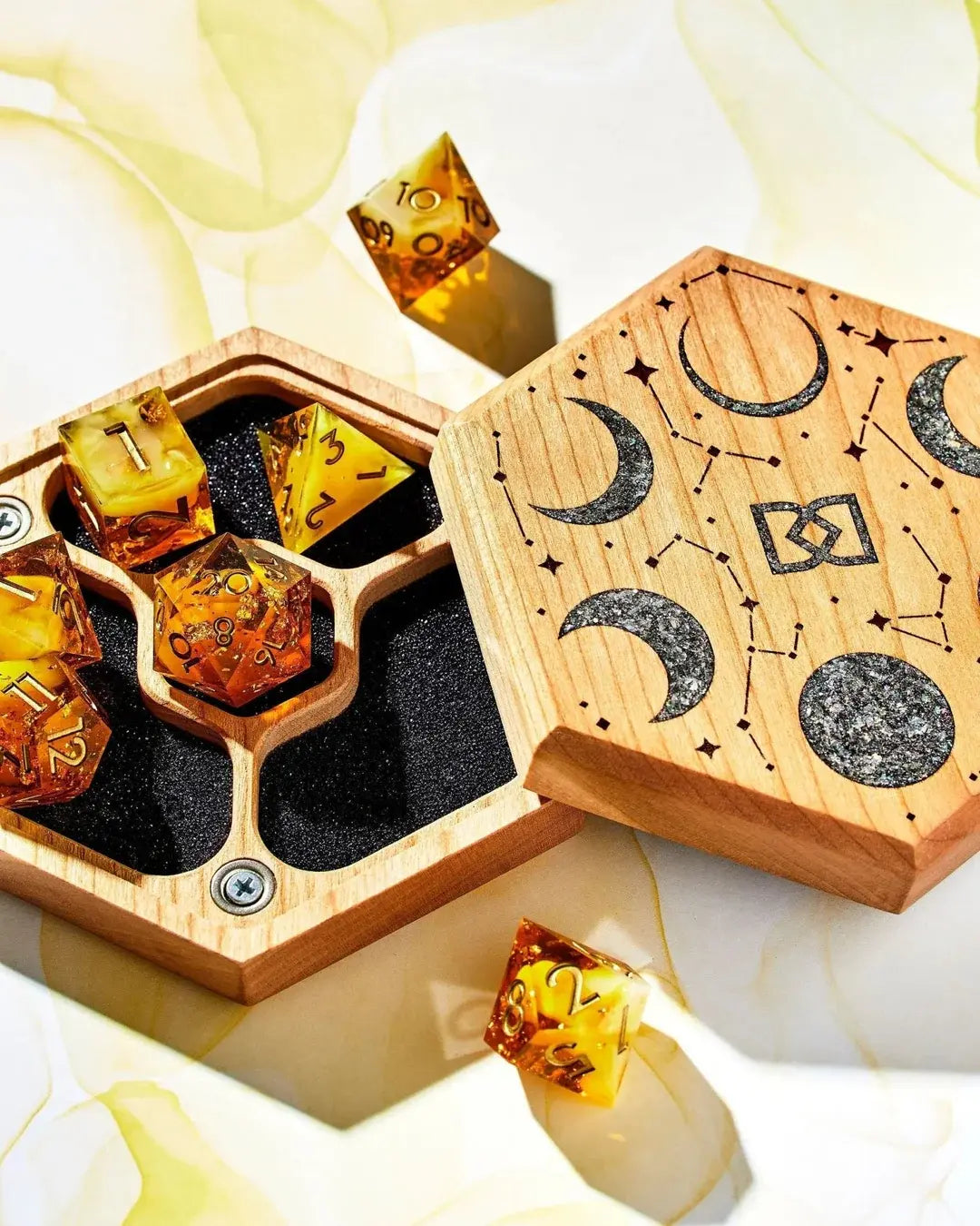 How to care for sharp-edge resin DnD dice