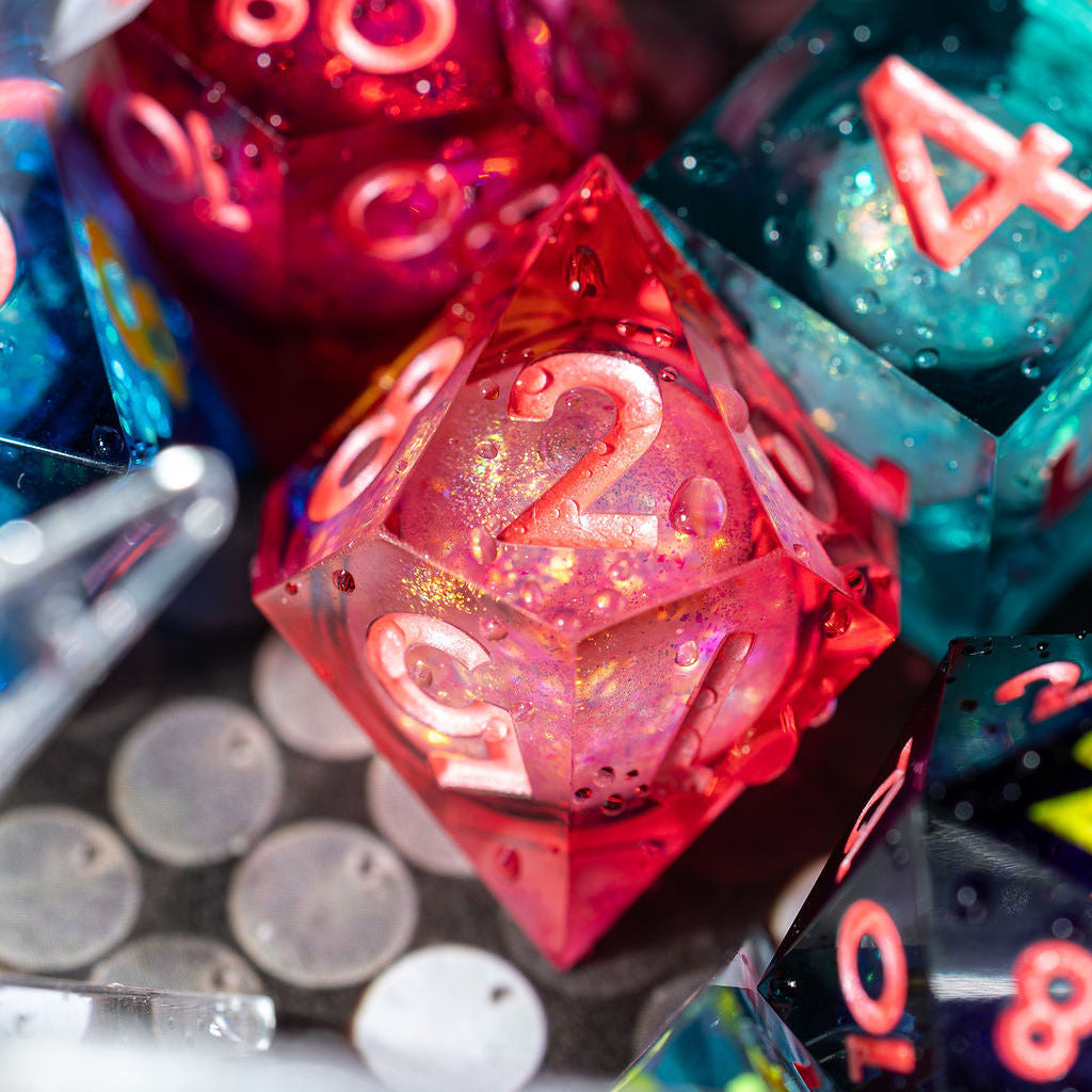 Synthwave 7-Piece Palette Liquid Core - Dispel Dice - Premium DnD Dice & Accessories # #