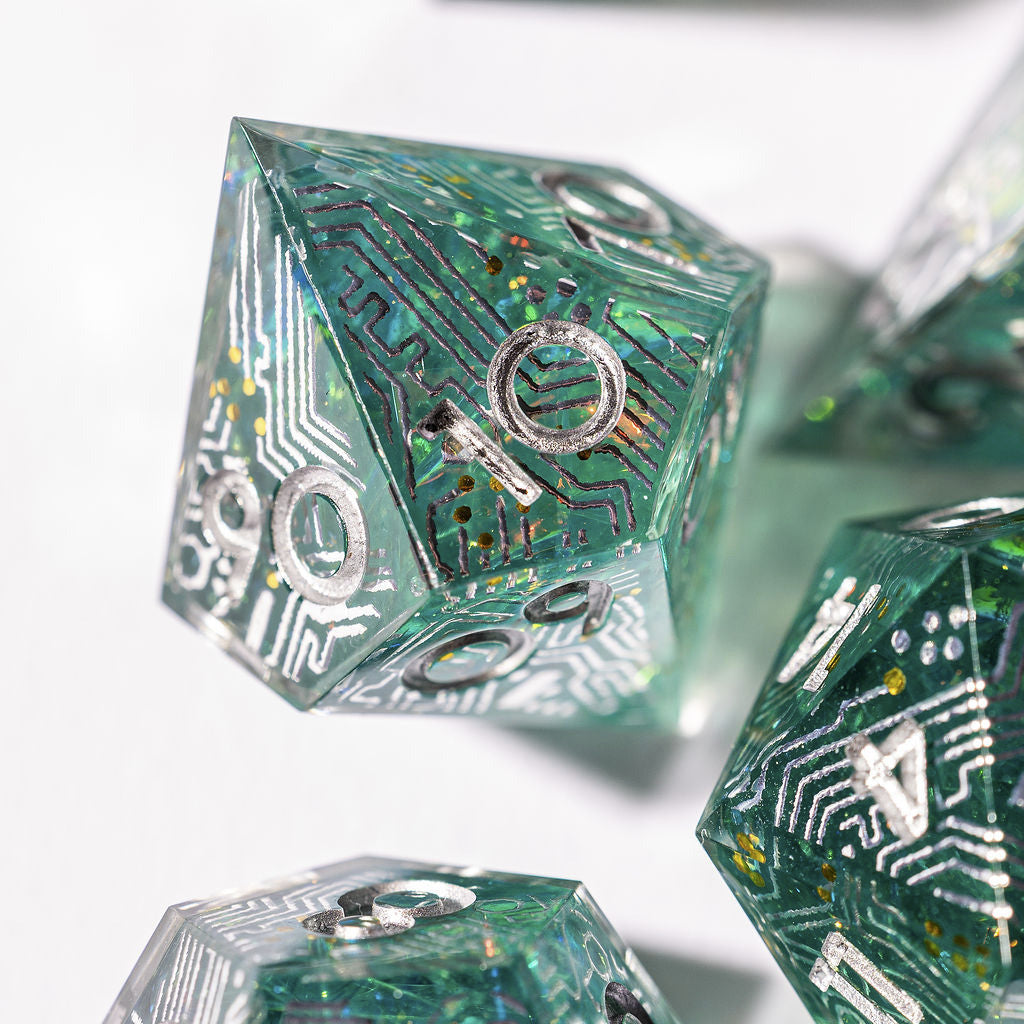 Electronic Dreams 7-Piece Iconic Dice Set - Dispel Dice - Premium DnD Dice & Accessories # #
