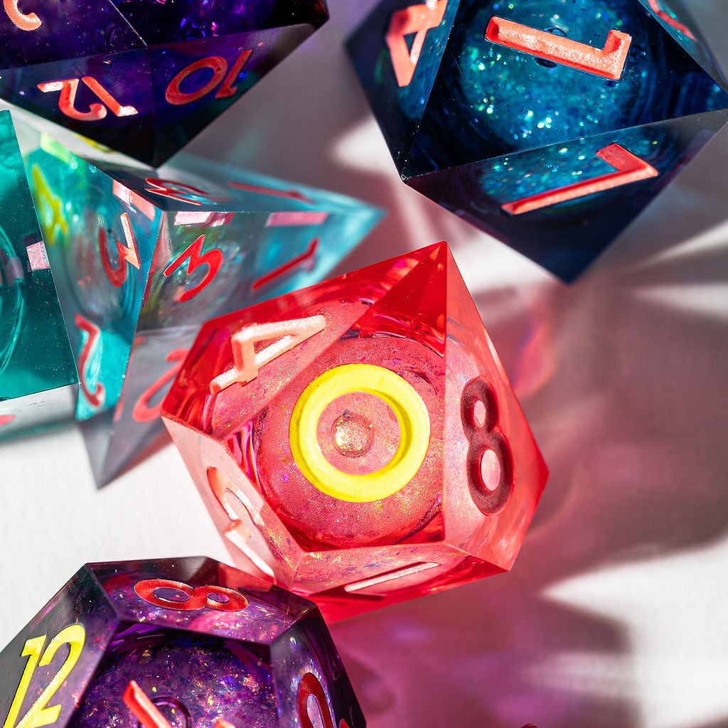 Synthwave 7-Piece Palette Liquid Core - Dispel Dice - Premium DnD Dice & Accessories # #