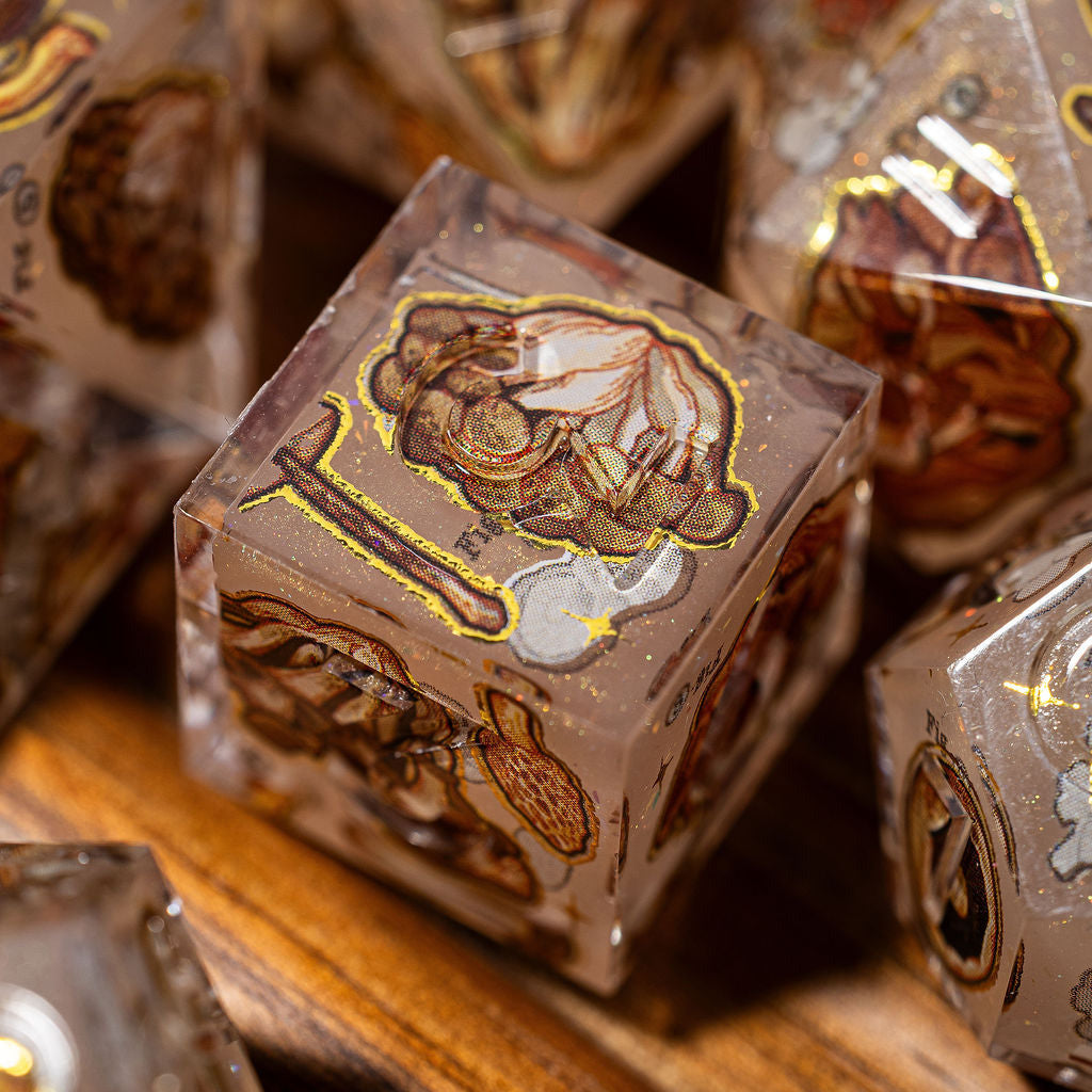 Mushroom Vintage 7-Piece Iconic Dice Set - Dispel Dice - Premium DnD Dice & Accessories # #