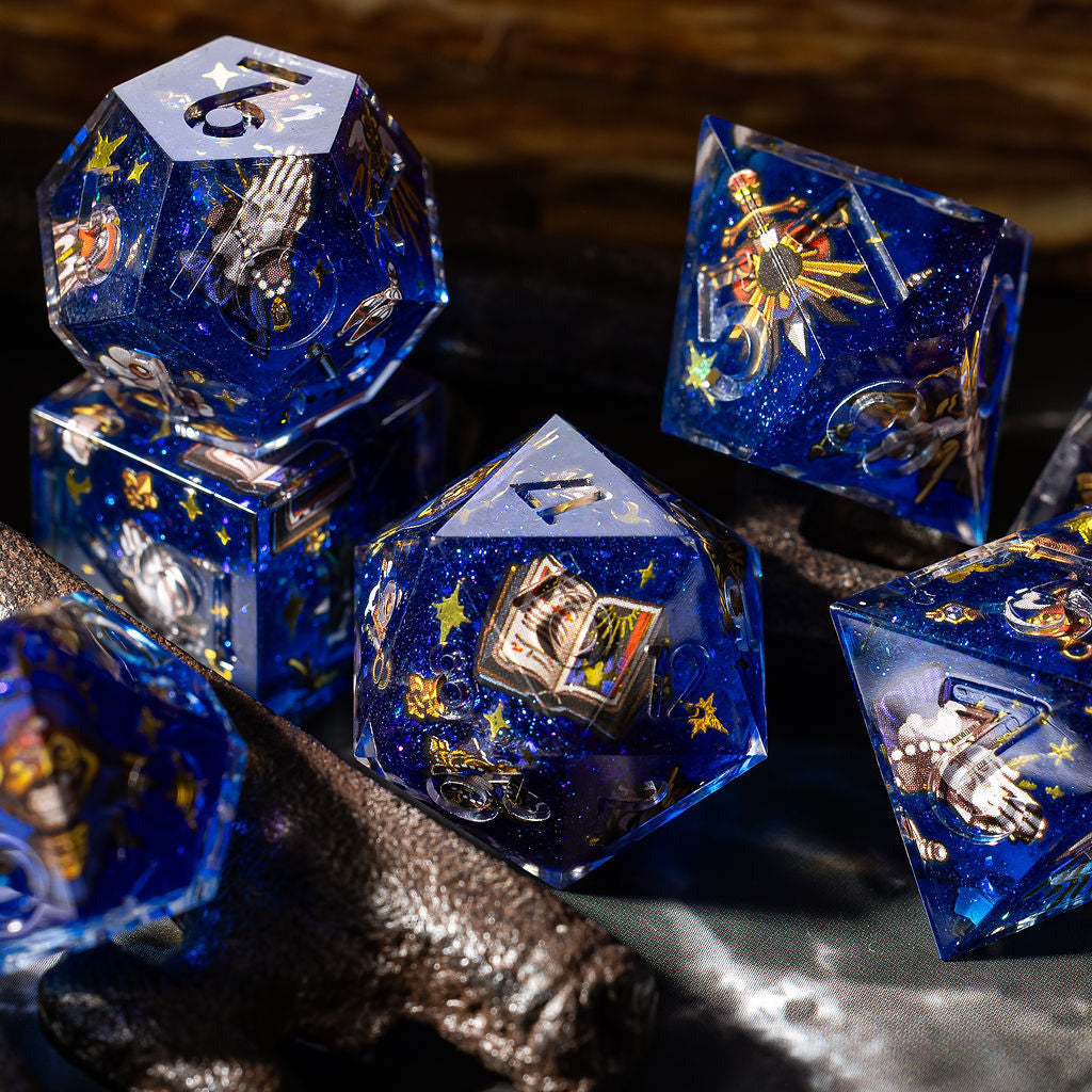 Church of the Dying Sun 7-Piece Iconic Dice Set - Dispel Dice - Premium DnD Dice & Accessories # #