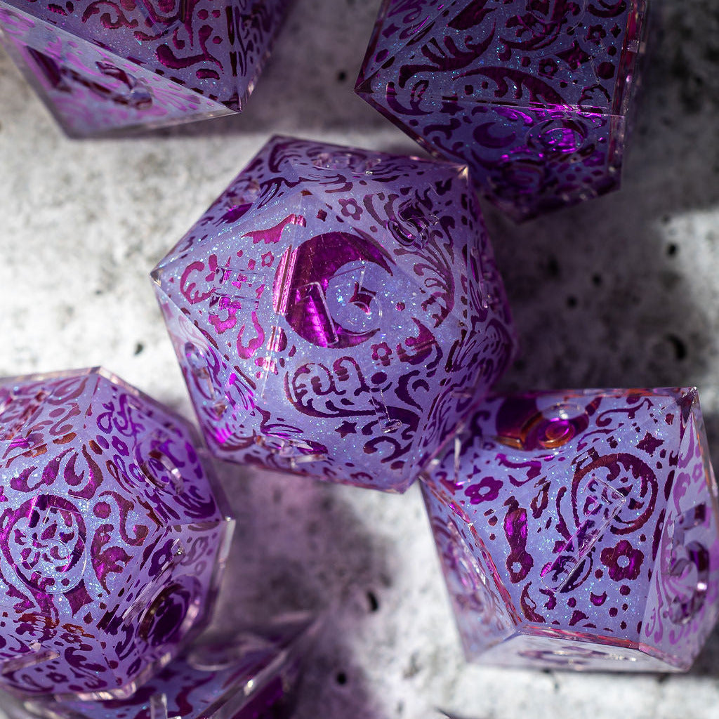 Moonlight 7-Piece Iconic Dice Set - Dispel Dice - Premium DnD Dice & Accessories # #