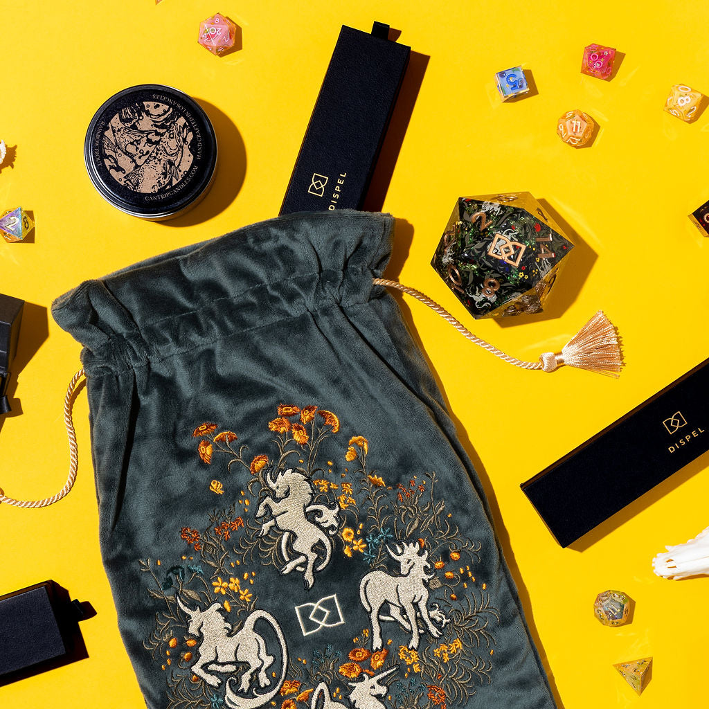 Hunt of the Unicorn Premium Holiday Lucky Bag - Dispel Dice - Premium DnD Dice & Accessories # #