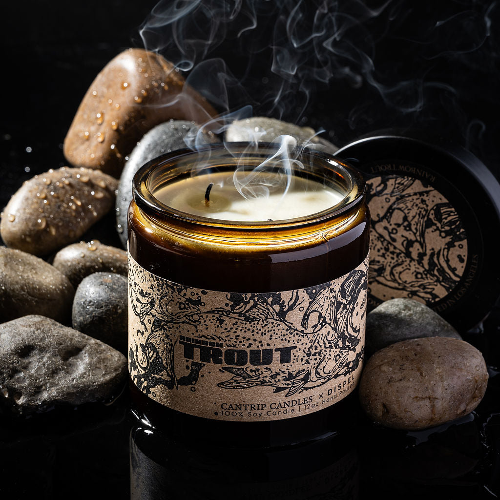 Dispel Dice x Cantrip Candles "Rainbow Trout" Soy Candle (12oz)