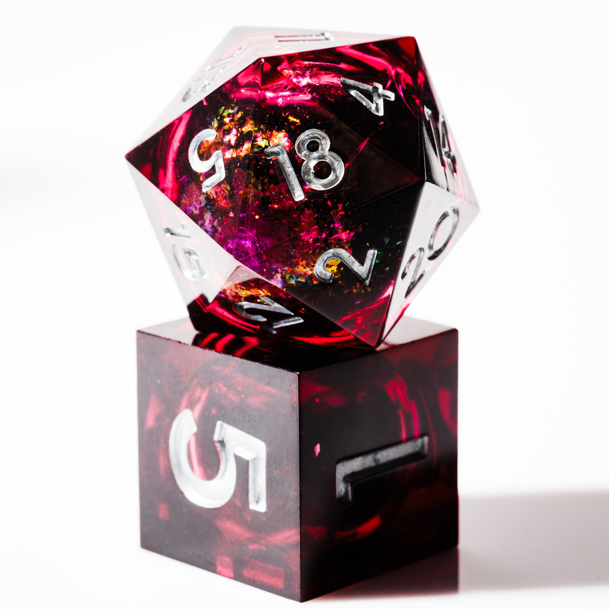 Darker Matter 7-Piece Liquid Core Dice Set