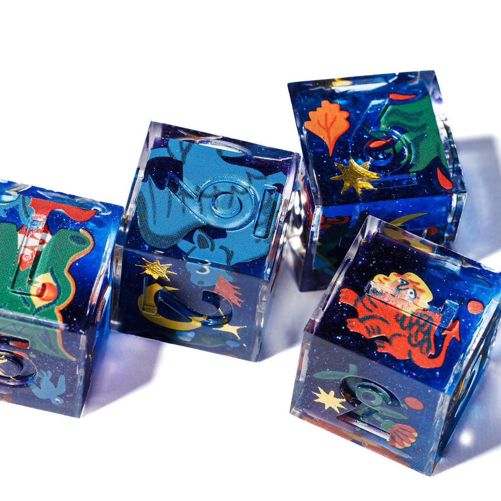 Dragon Slayer 4-Piece Iconic D6 Dice Set