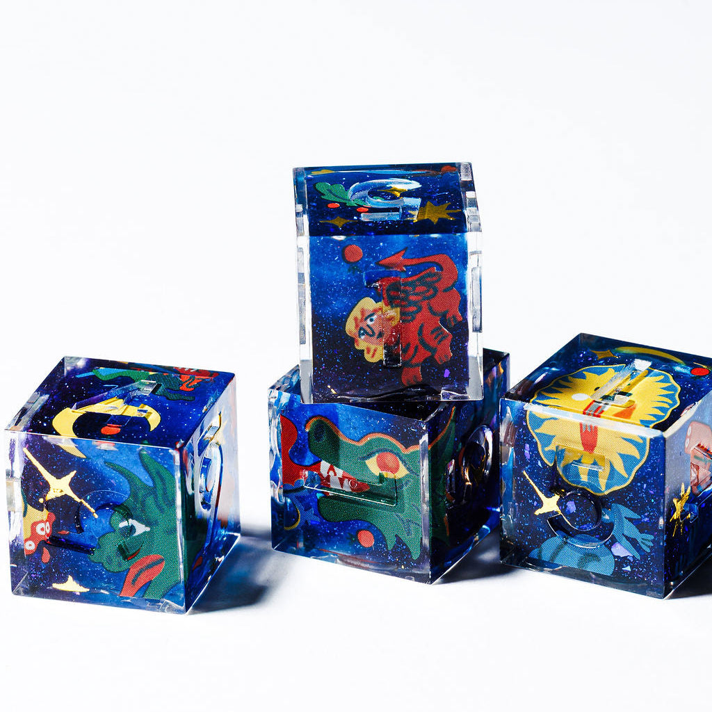 Dragon Slayer 4-Piece Iconic D6 Dice Set