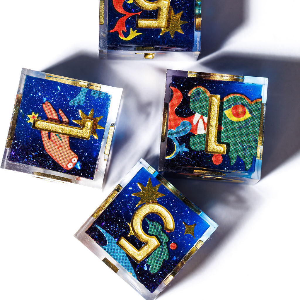 Dragon Slayer 4-Piece Iconic D6 Dice Set