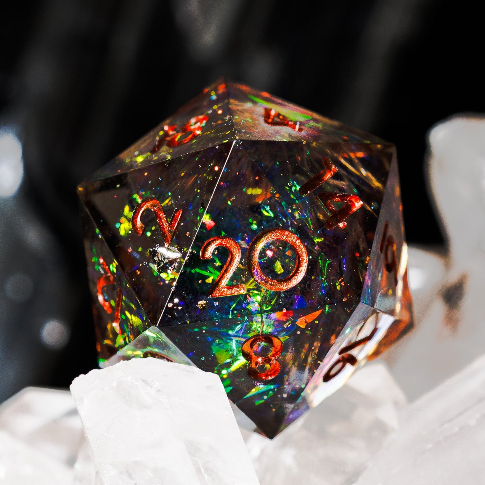 Black Emerald 7-Piece Polyhedral Dice Set - Dispel Dice - Premium DnD Dice & Accessories # #