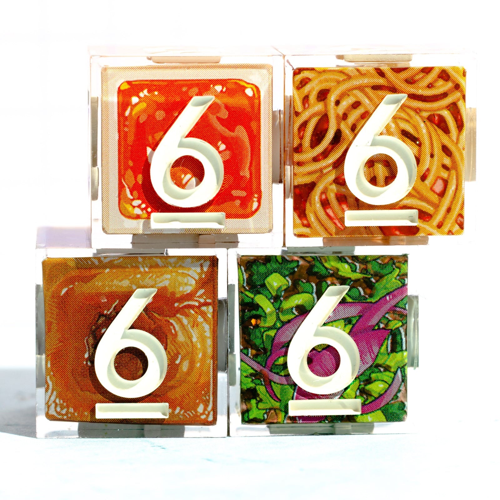 Ramen 4-Piece Iconic D6 Set - Dispel Dice - Premium DnD Dice & Accessories # #
