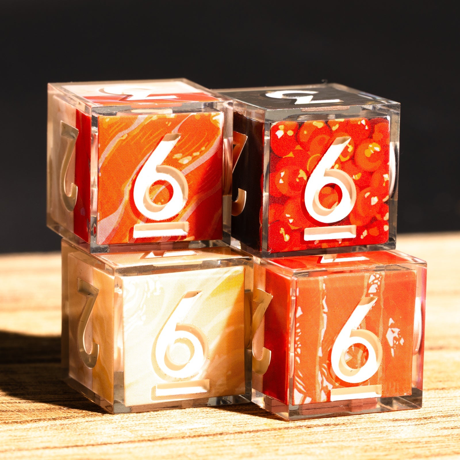 Sushi 4-Piece Iconic D6 Dice Set - Dispel Dice - Premium DnD Dice & Accessories # #