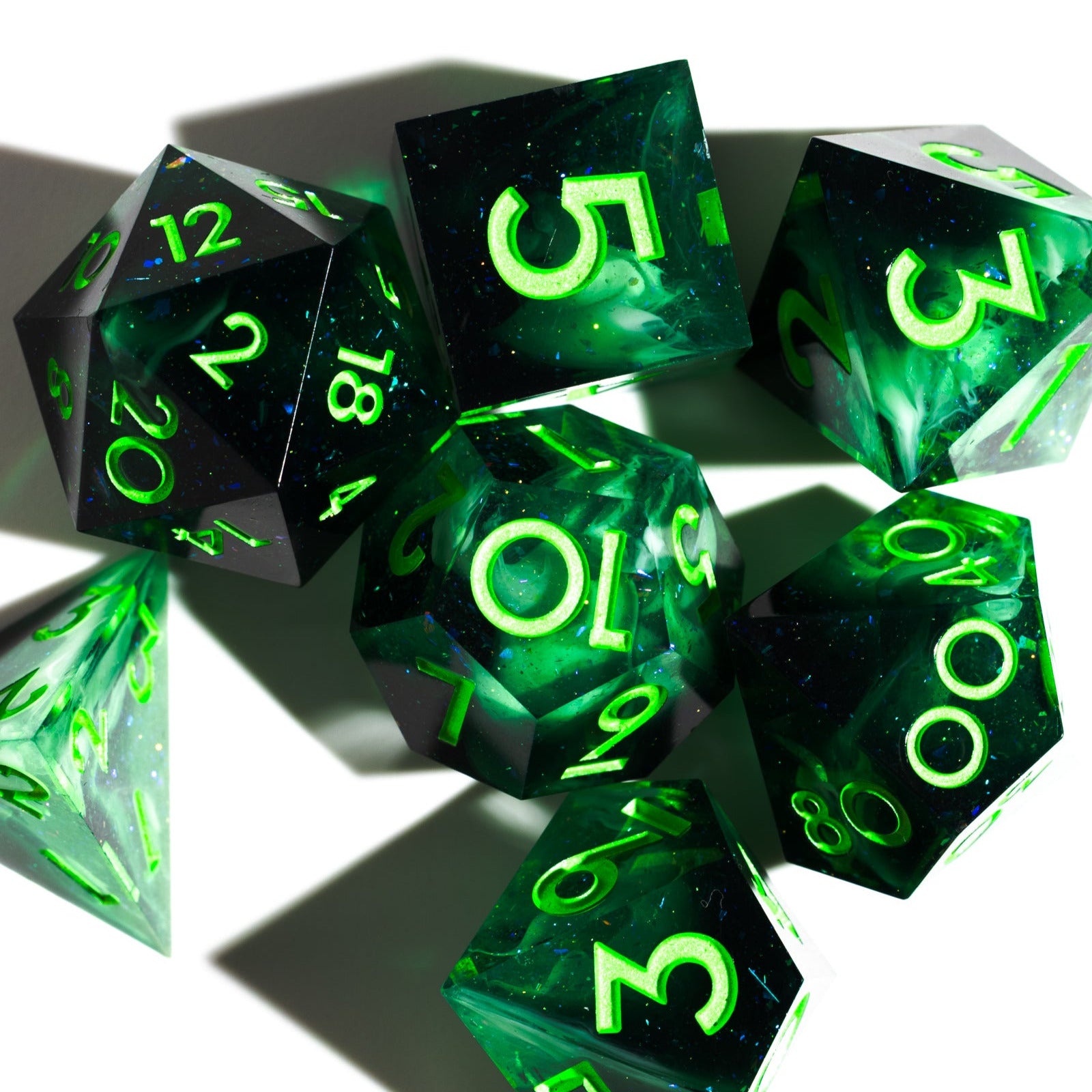 Swarm 7-Piece Polyhedral Dice Set - Dispel Dice - Premium DnD Dice & Accessories # #