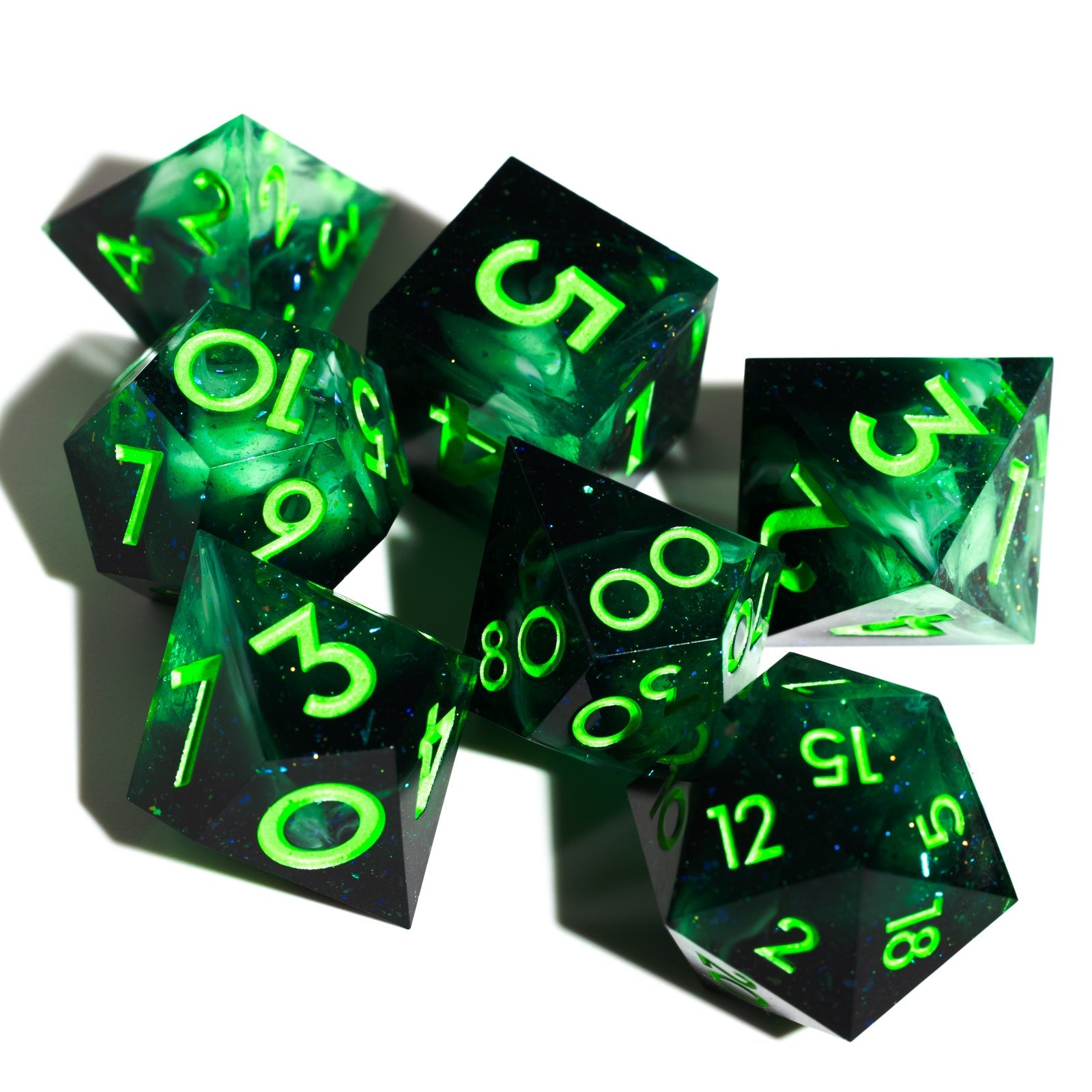 Swarm 7-Piece Polyhedral Dice Set - Dispel Dice - Premium DnD Dice & Accessories # #