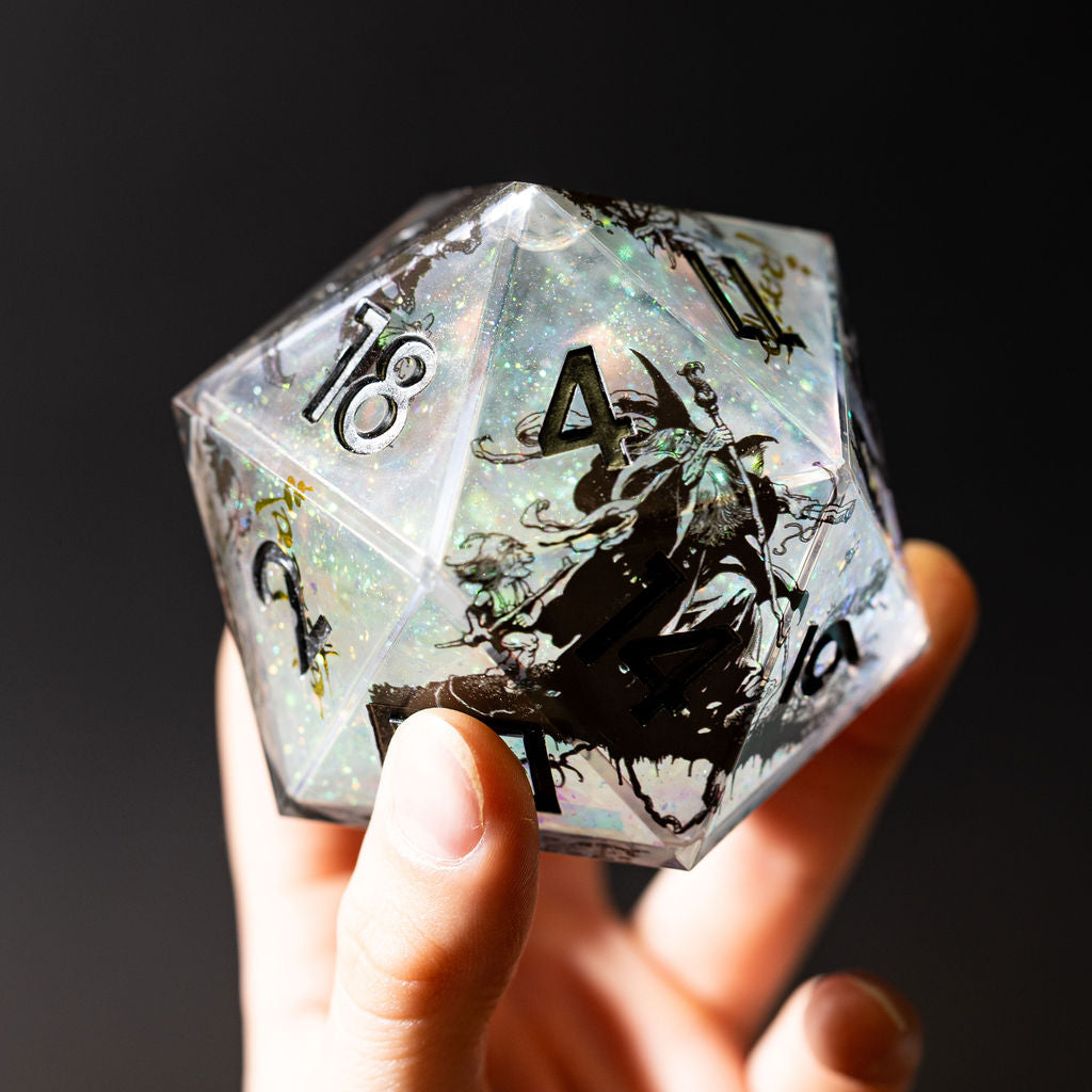 Frazetta x Dispel "Grey Wizard" 95mm Iconic Liquid Core D20