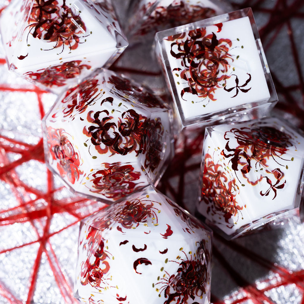 Kiss of the Spider Lily 7-Piece Iconic Dice Set - Dispel Dice - Premium DnD Dice & Accessories # #