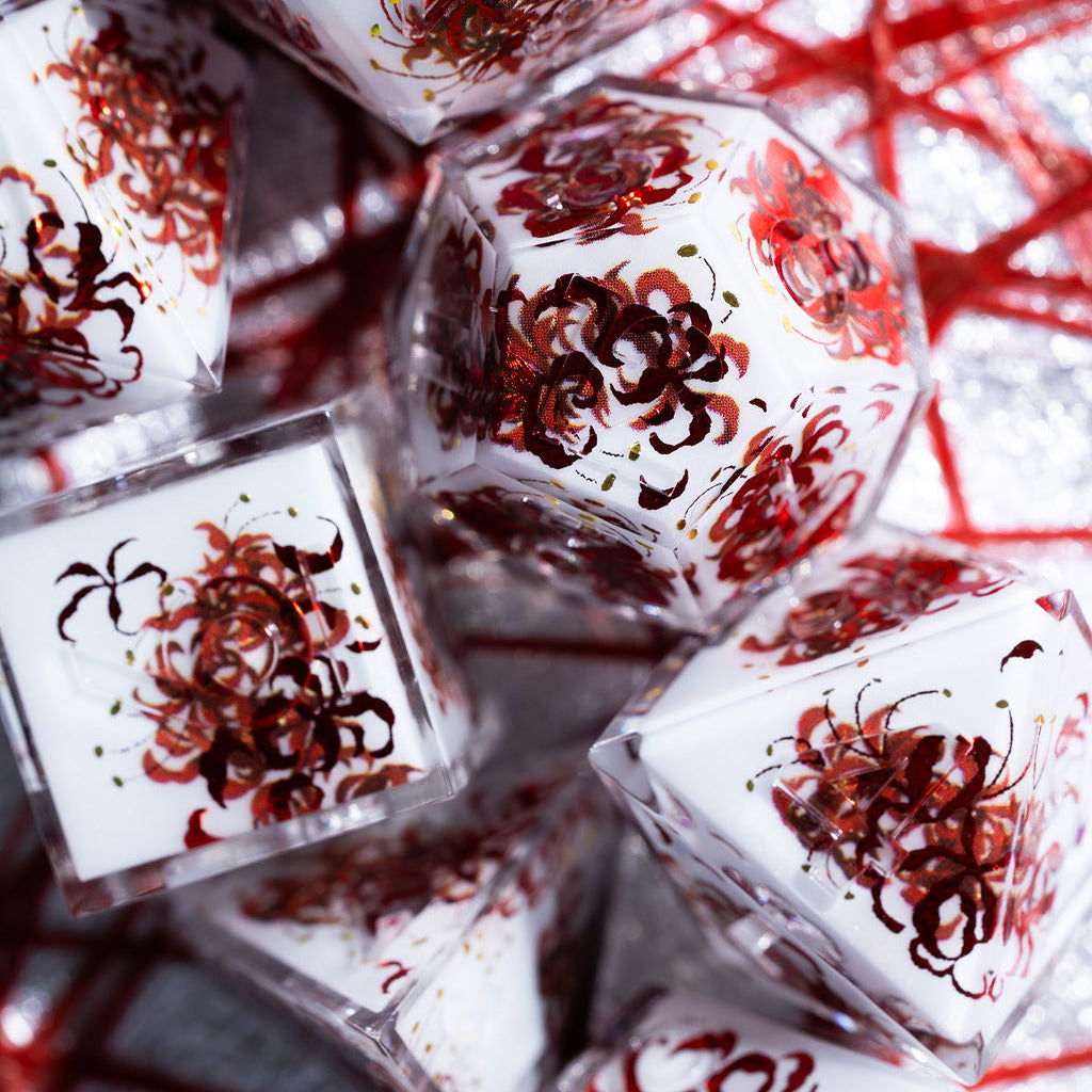 Kiss of the Spider Lily 7-Piece Iconic Dice Set - Dispel Dice - Premium DnD Dice & Accessories # #