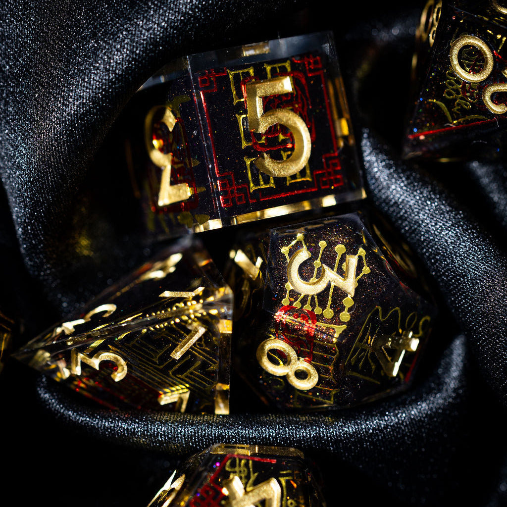 Protection Against Evil 7-Piece Iconic Dice Set - Dispel Dice - Premium DnD Dice & Accessories # #