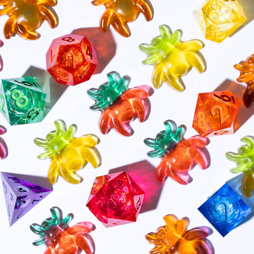 Prismatic Light 7-Piece Liquid Core Dice Set - Dispel Dice - Premium DnD Dice & Accessories # #