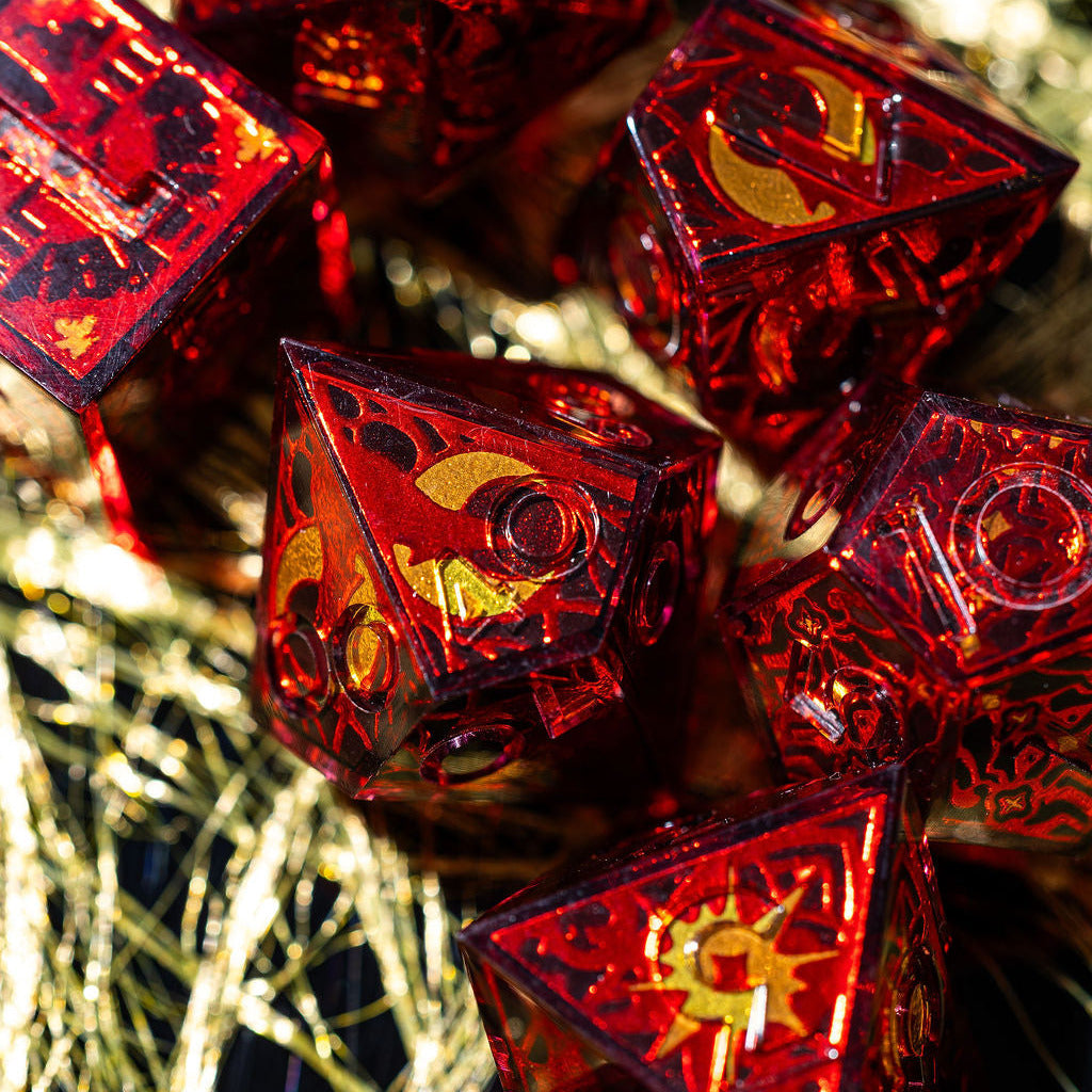 Curse of the Vampire 7-Piece Iconic Dice Set - Dispel Dice - Premium DnD Dice & Accessories # #
