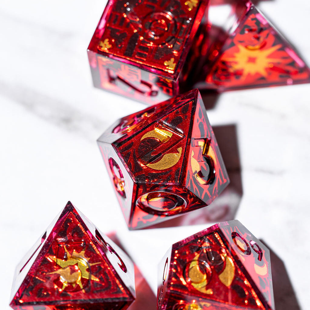 Curse of the Vampire 7-Piece Iconic Dice Set - Dispel Dice - Premium DnD Dice & Accessories # #