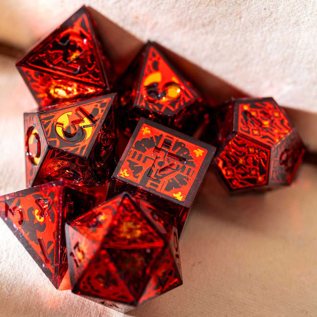 Curse of the Vampire 7-Piece Iconic Dice Set - Dispel Dice - Premium DnD Dice & Accessories # #