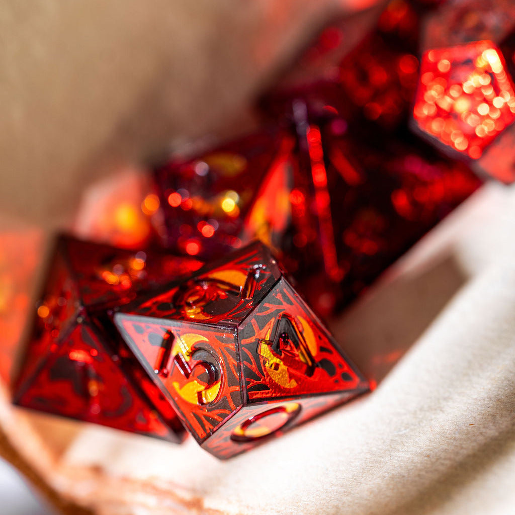 Curse of the Vampire 7-Piece Iconic Dice Set - Dispel Dice - Premium DnD Dice & Accessories # #