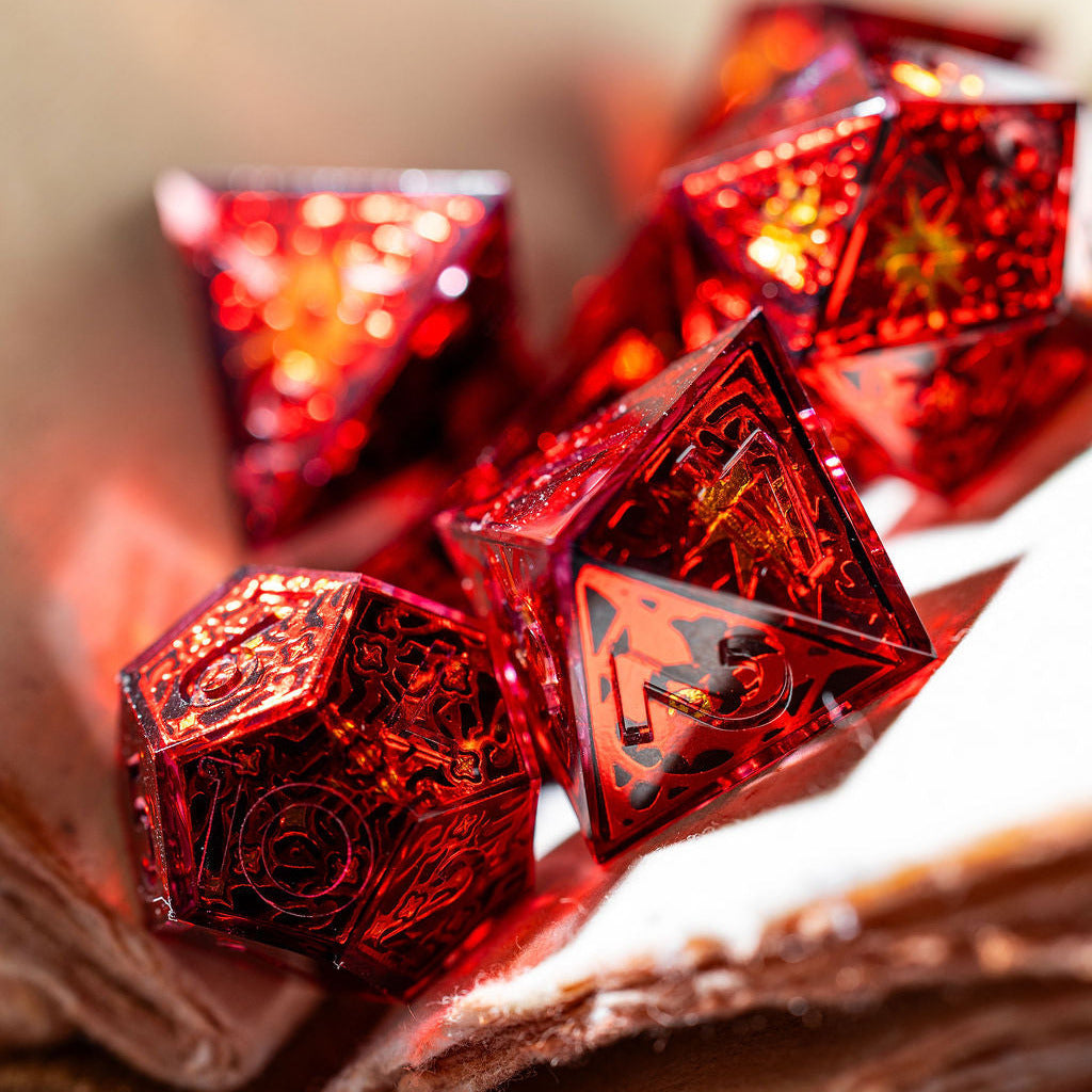 Curse of the Vampire 7-Piece Iconic Dice Set - Dispel Dice - Premium DnD Dice & Accessories # #