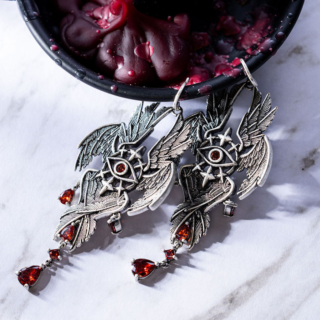 Be Not Afraid Silver Earrings - Dispel Dice - Premium DnD Dice & Accessories # #
