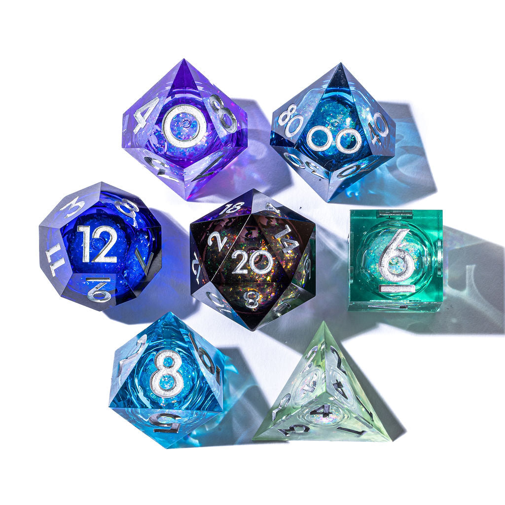 Nightfall 7-Piece Liquid Core Dice Set