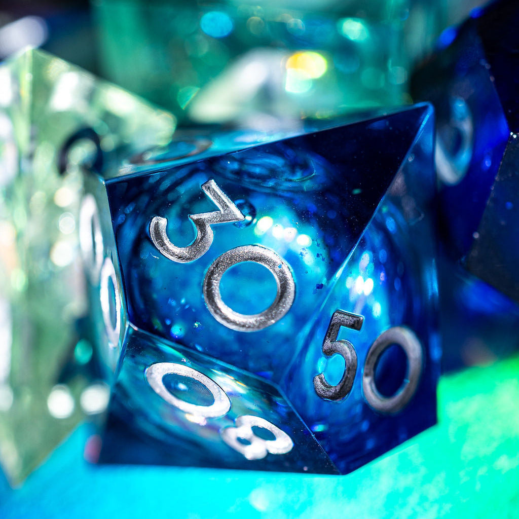 Nightfall 7-Piece Liquid Core Dice Set - Dispel Dice - Premium DnD Dice & Accessories # #