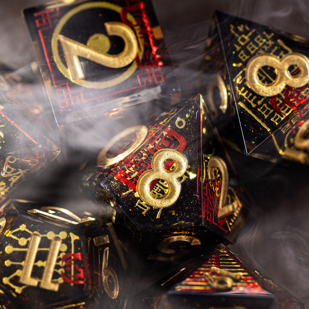 Protection Against Evil 7-Piece Iconic Dice Set - Dispel Dice - Premium DnD Dice & Accessories # #