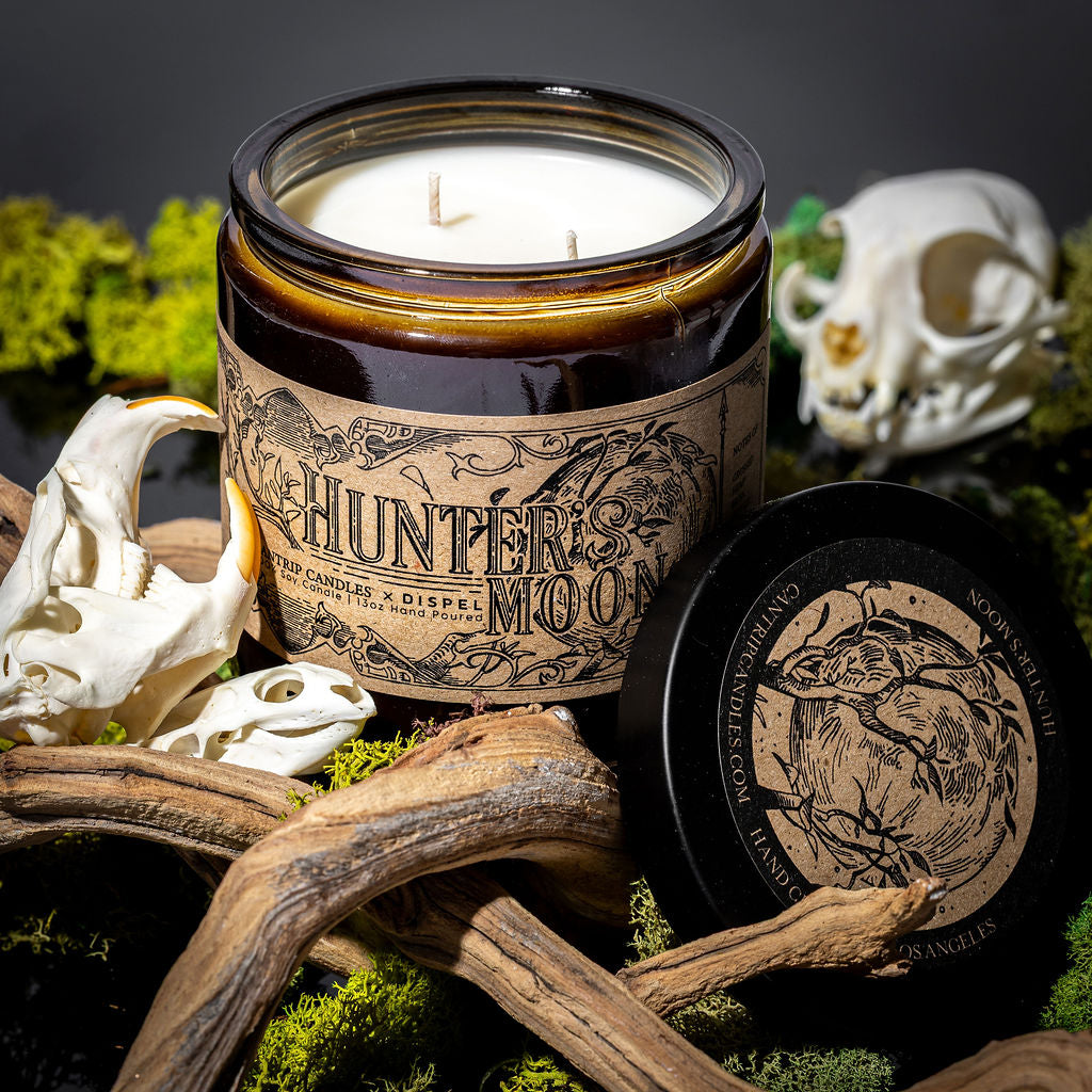 Dispel Dice x Cantrip Candles "Hunter's Moon" Scented Soy Candle (12 oz.) - Dispel Dice - Premium DnD Dice & Accessories # #