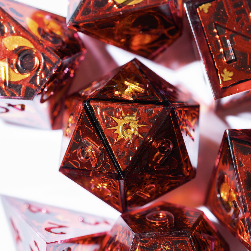 Curse of the Vampire 7-Piece Iconic Dice Set - Dispel Dice - Premium DnD Dice & Accessories # #
