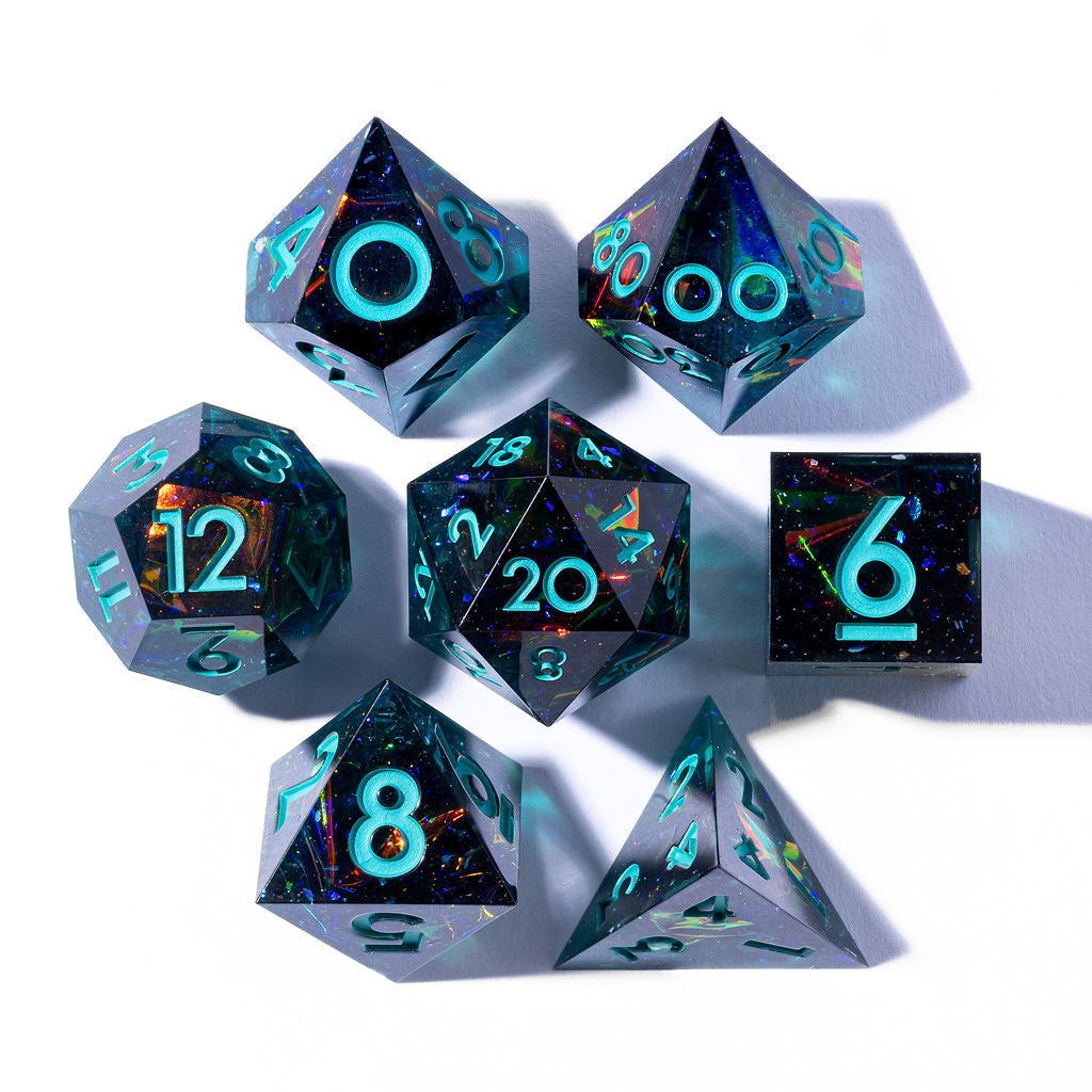 Pulsar 7-Piece Classic Dice Set - Dispel Dice - Premium DnD Dice & Accessories # #