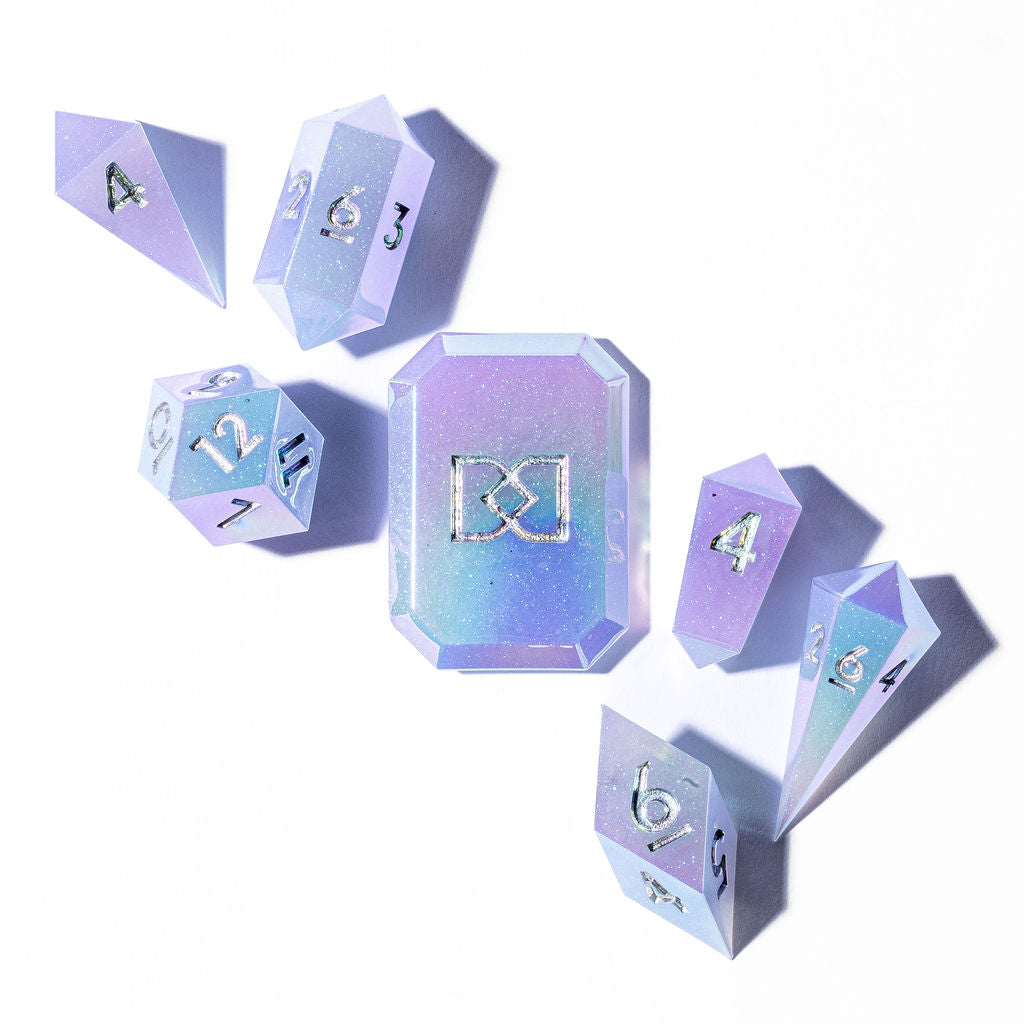 Moon Prism 7-Piece Jewel Shape Dice Set