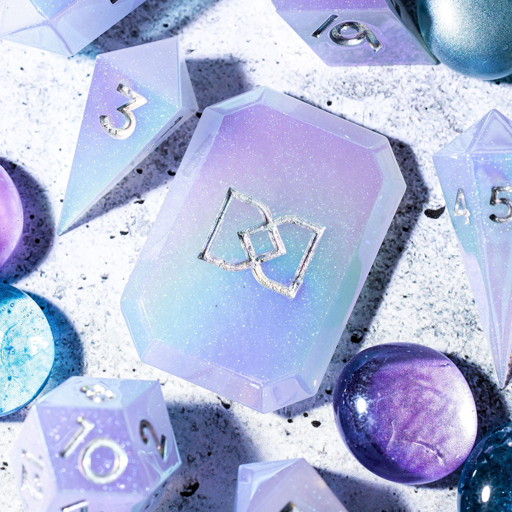 Moon Prism 7-Piece Jewel Shape Dice Set - Dispel Dice - Premium DnD Dice & Accessories # #