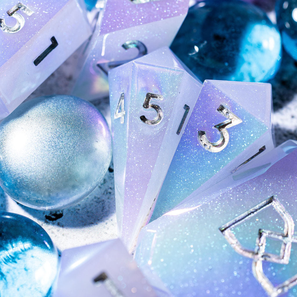 Moon Prism 7-Piece Jewel Shape Dice Set - Dispel Dice - Premium DnD Dice & Accessories # #