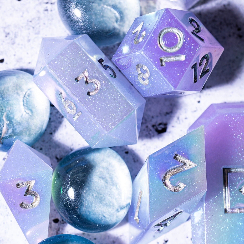 Moon Prism 7-Piece Jewel Shape Dice Set - Dispel Dice - Premium DnD Dice & Accessories # #