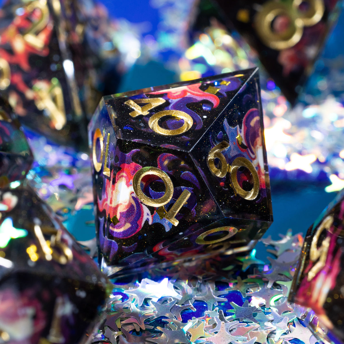 Cosmic Storm 7-Piece Iconic Dice Set - Dispel Dice - Premium DnD Dice & Accessories # #