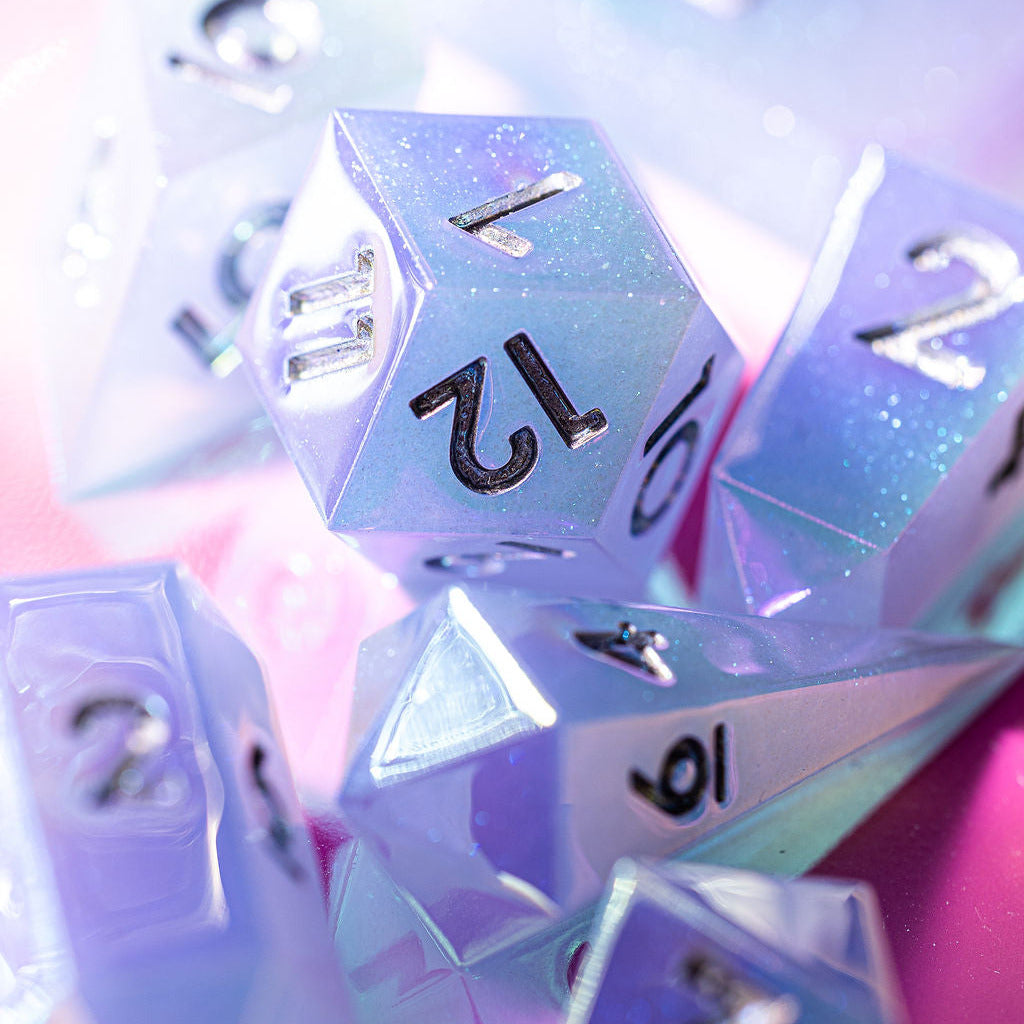 Moon Prism 7-Piece Jewel Shape Dice Set - Dispel Dice - Premium DnD Dice & Accessories # #