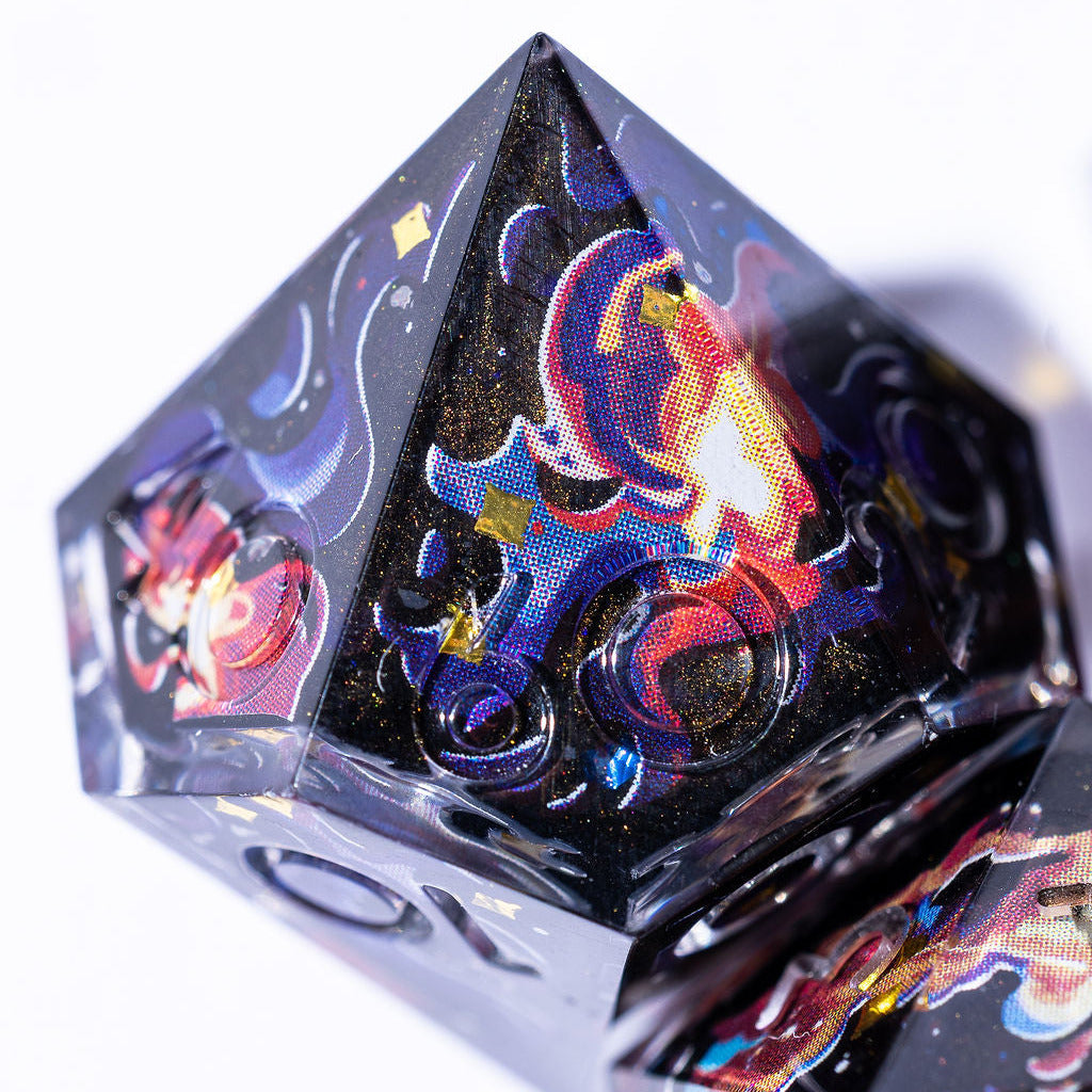 Cosmic Storm 7-Piece Iconic Dice Set - Dispel Dice - Premium DnD Dice & Accessories # #