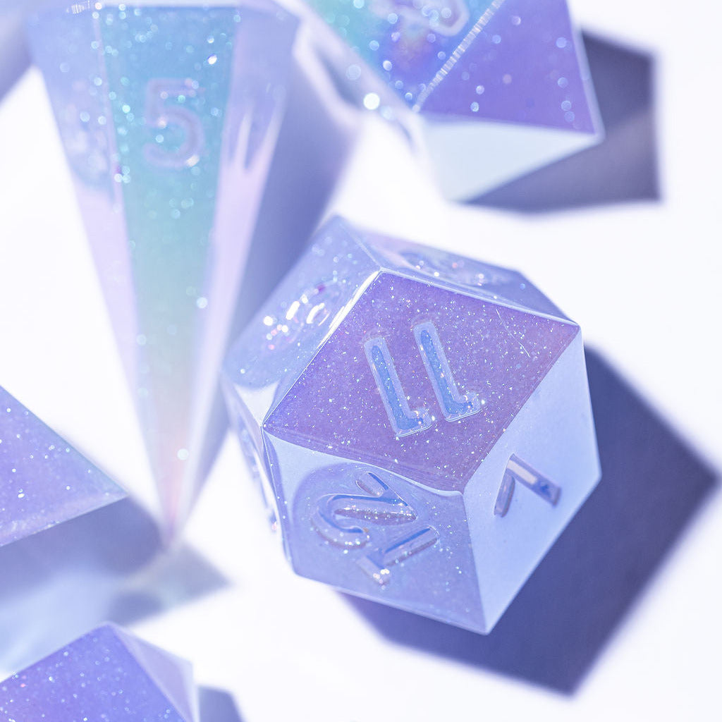 Moon Prism 7-Piece Jewel Shape Dice Set - Dispel Dice - Premium DnD Dice & Accessories # #