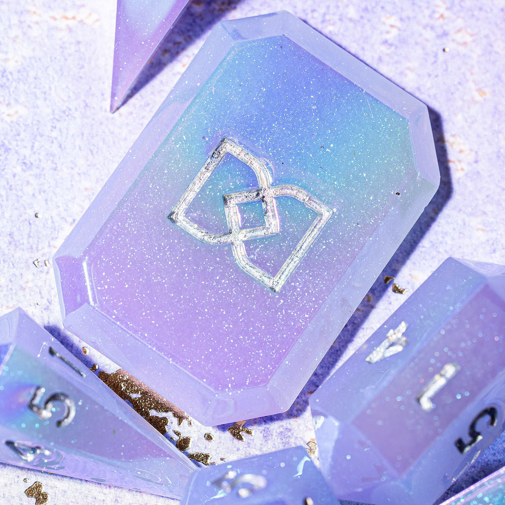 Moon Prism 7-Piece Jewel Shape Dice Set - Dispel Dice - Premium DnD Dice & Accessories # #