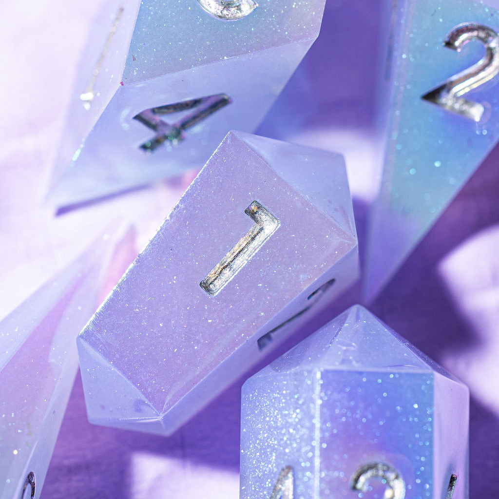 Moon Prism 7-Piece Jewel Shape Dice Set - Dispel Dice - Premium DnD Dice & Accessories # #