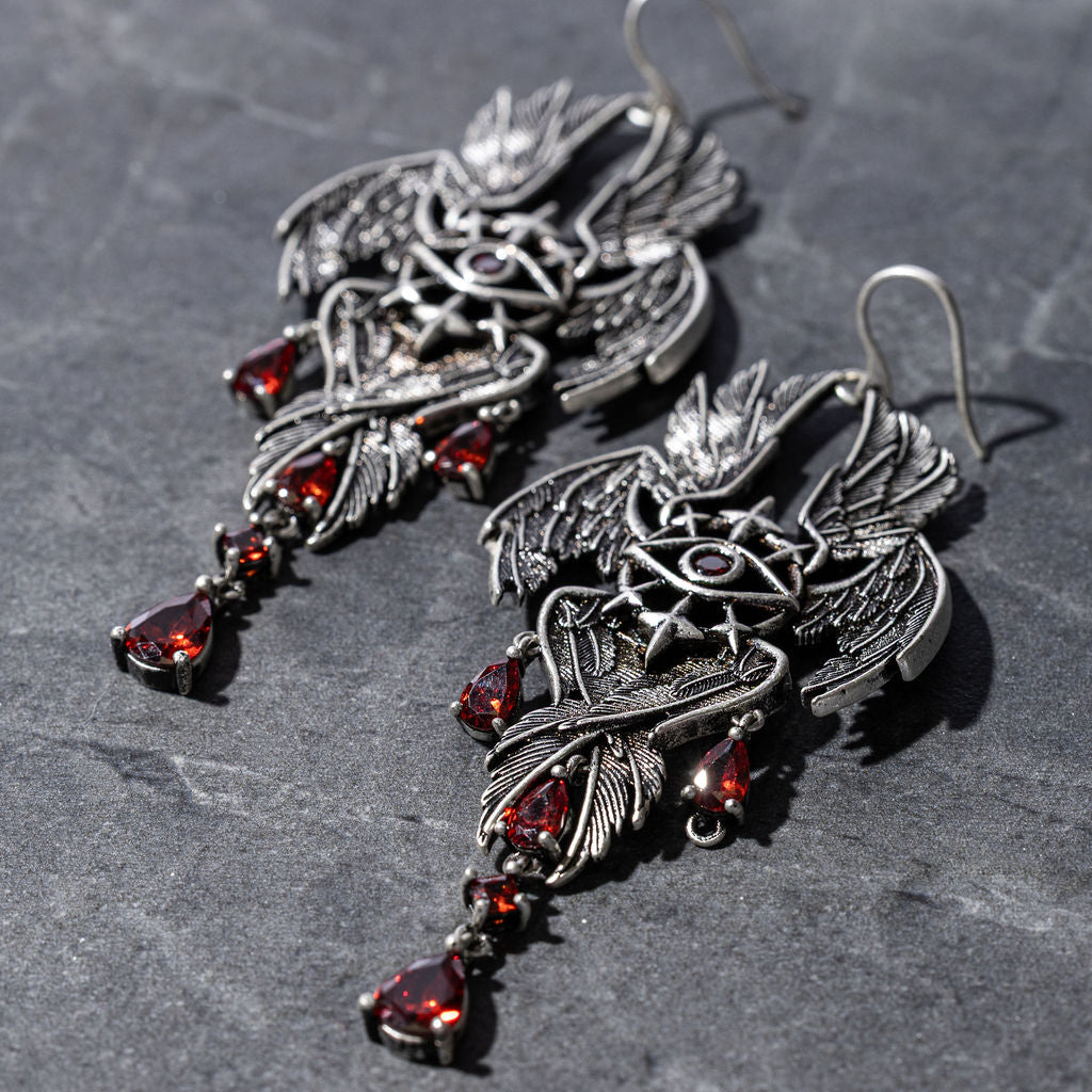Be Not Afraid Silver Earrings - Dispel Dice - Premium DnD Dice & Accessories # #