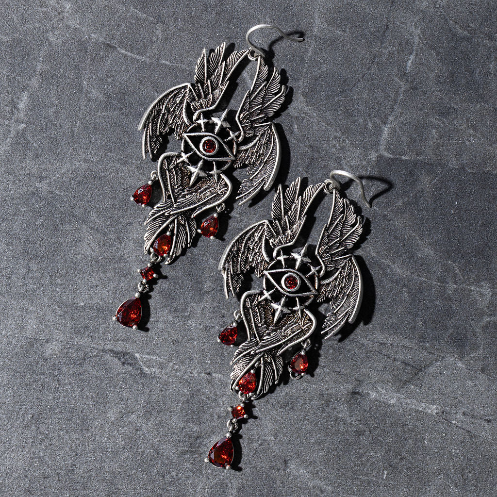 Be Not Afraid Silver Earrings - Dispel Dice - Premium DnD Dice & Accessories # #
