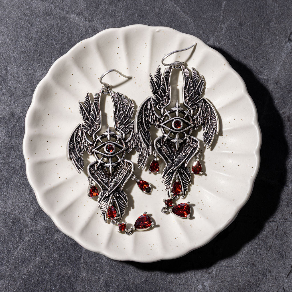 Be Not Afraid Silver Earrings - Dispel Dice - Premium DnD Dice & Accessories # #