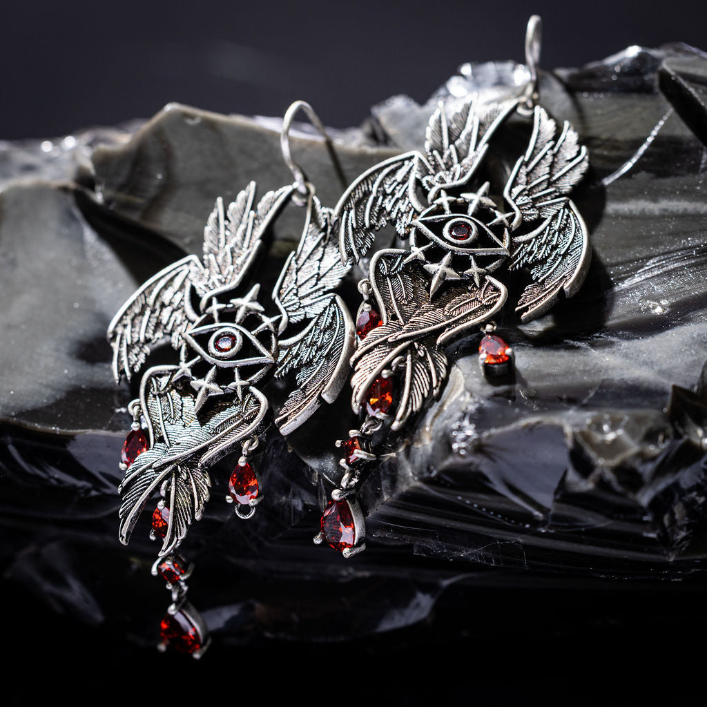 Be Not Afraid Silver Earrings - Dispel Dice - Premium DnD Dice & Accessories # #
