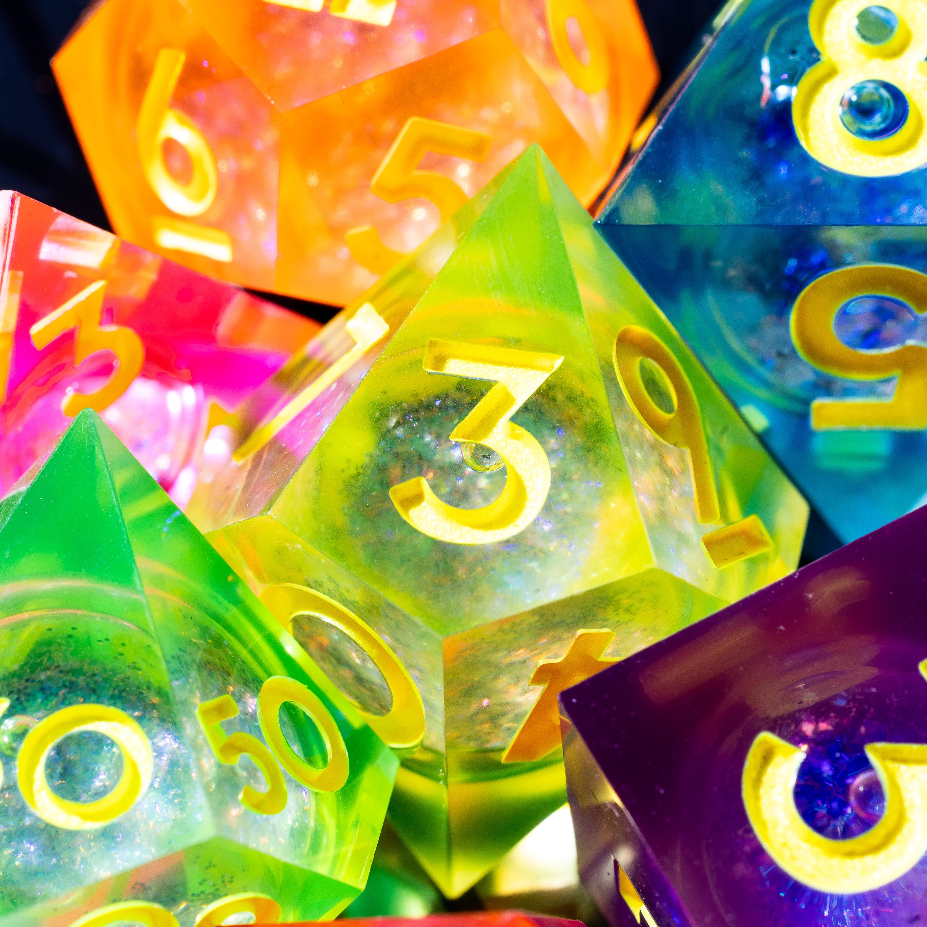 City Pop 7-Piece Liquid Core Palette Set - Dispel Dice - Premium DnD Dice & Accessories # #